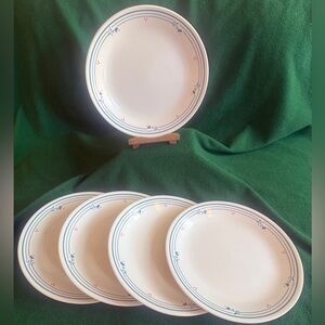 5 Corelle by Corning Country Violets Salad Plates